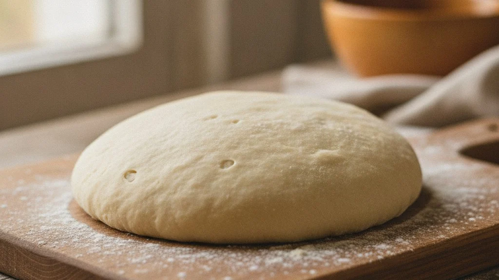 復温して、ゆるんで少し広がった生地